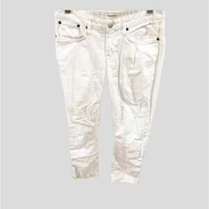 Helmut Lang Splatter Paint Jeans White Paint on White Jeans Size 26